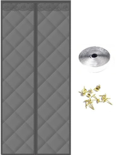 Winter Thicken Door Curtain Magnetic Thermal Insulated Door Curtain Household Windproof Sound Warm Insulation Curtain