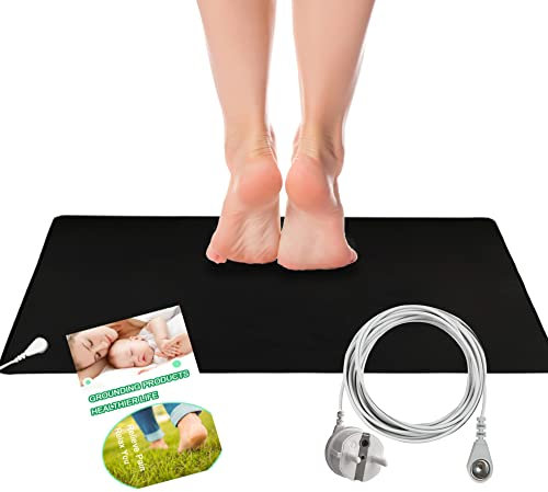Erdungsmatte mit EU Kabel, 30 * 100cm, Grounding Mat for Earthing, Erdungsmatten-Set für Besseren Schlaf, Grounding Pad (30 * 100cm)