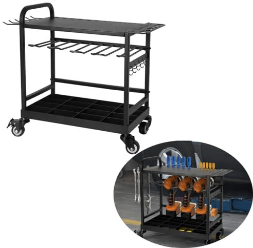 gotosee Mobile Decoration Garden Tool Tower Garage Storage Holder tool storage rack, Corner workshop space organizer storing Utility Shelves