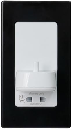 Evoges In-Wall Electric Toothbrush Charger, Compatible with Oral-B & Braun, supplied with additional M3.5 75mm Length Flat Head Screws, by Proofvision (Black, Single + Shaver)