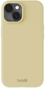 holdit Silikonhülle iPhone 15-0,8mm Ultra dünn Handyhülle Silikon - Trendy Slim Silicone case mit Voller Schutz (erhöhte Kante für Kameraschutz) - Biscotti