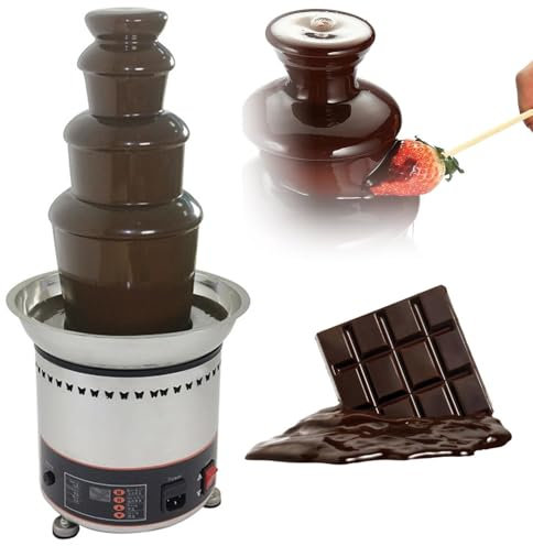 CFDZCP Chocolate Fountains 4/5/6/7 Tier Commercial Chocolate Fondue Waterfall With Temperature Control, Melting Chocolate Fountain Tower For Children's Party,Family Gathering,Wedding(7Tier)