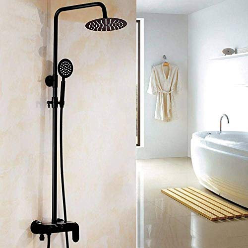 Duschset Öl Gerieben Bronze Mode Stil Badezimmer Dusche Wasserhahn Mischbatterie mit Verstellbarer Duschstange Verkauf