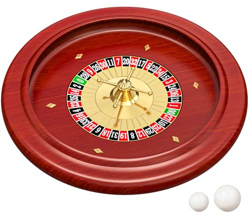 Vunnin Russian Wooden Roulette Game,11Inch Roulette Wheel Set, Casino Gaming Table, Roulette Game