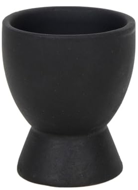 Generisch Eierbecher - H 8 cm - Schwarz matt - Steingut