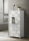 TAD TIMBER ART DESIGN UK Essential Shoe Cabinet 4 Tier Shoe Rack Wooden Storage Unit Swirl Pattern 8 Door Cupboard Modern Furniture for Living Room, Bedroom, White - W60cm x H82.7cm x D33cm