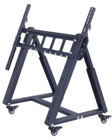 GUODDM Soporte para TV móvil - Soporte para TV con Ruedas para televisores de 32 a 85 Pulgadas, Carro para Monitor de Piso de Perfil Bajo, ángulo de visión Ajustable de 20°-50°