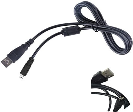 NXPUXP Câble Données Data de Charge USB UC-E6,Câble USB Mini-B 8 Broches Pour Appareils Photo Reflex Numériques Panasonic/Lumi X/Nikon,1,5 m