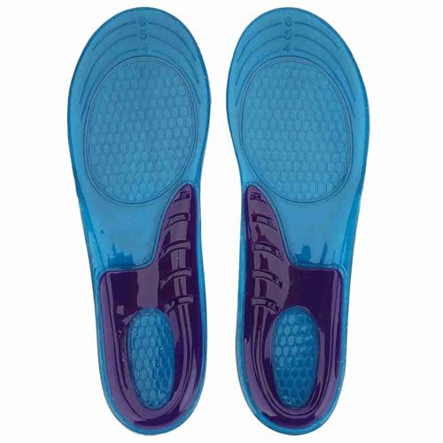 Koieam Basketball Insoles,Unisex Sports Shoe Pads Silicone Soft Anti Shock Insloes Foot Protector (S 33-37)