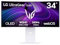 LG UltraGear OLED GX9s SMART Gaming Monitor 34GX90SA-W - WOLED UWQHD 1440p Curved 34 Inch, 240Hz, 0.03ms, HDR 400, webOS with LG AI, Speakers, Wi-Fi, Bluetooth, DP1.4, HDMI 2.1, USB-C, White