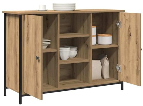 vidaXL Sideboard Artisan-Eiche 100 x 35 x 70 cm, Moderner rechteckiger Stauraum, schicker Sideboard mit viel, funktionalem Möbel für Dein Zuhause