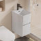 Mueble de Baño don Lavabo, Fregadero Pequeño de Pared con Mueble Metálico, Armario Flotante con Grifo y Desagüe, para Espacios Reducidos.(30x40cm/12x16in)