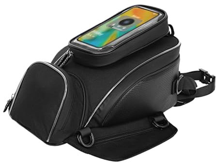 Motorrad Tanktasche | Magnetische Tanktasche mit integriertem Handyetui für Motorräder | Touch Screen Phone Pouch Heavy Duty Large Capacity Power Sports Accessories for Men Women Riding