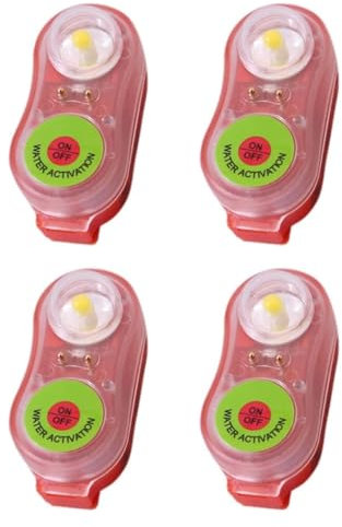 Generico 4 giubbotti di salvataggio, luci a LED, giubbotti di salvataggio lampeggianti per la sopravvivenza in acqua di emergenza