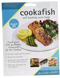 Vsorce4u 50 x Cookafish Oven Roasting Bags Transparent Disposable Self Seal Easy Cooking Oven Bags