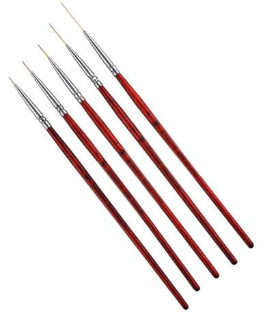 Pinceau de détail avec manche en bois - Pinceaux miniatures pour les détails fins et l'aquarelle acrylique - Peinture à l'huile - Pinceaux fins pour le détail