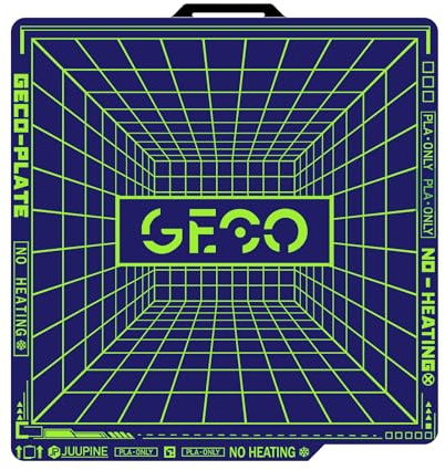 Upgraded Supertack PLA Plate (No Heating) GECO Plate For Bambu Lab P1S/P1P/X1C/X1E/A1 3D Printer build plate 257 x 257 mm Magnetic Spring Steel 0°C Printing Heatingbed