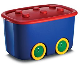 Kis 8630000 0008 04 Aufbewahrungsbox Funny Box, 46 L, Plastik, blau/rot, 58 x 38,5 x 32 cm