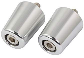 Bike It Bar End Weights – Compatible with Kawasaki ZX6R, ZX7R, ZX9R, GPZ, GPX, ZZR, ZXR – Flush-Type Handlebar Weights with 8mm Internal Thread – Pair (Chrome)