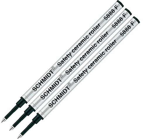 5888 Black Fine Ceramic Rollerball Refills (3 Pack)