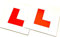 Sakura L Plates For Learner Drivers LP102 - Pair Self-Adhesive Or Tie On - Safe Visible Durable