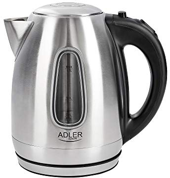 Adler AD 1223 Wasserkocher 1,7 L, silber/schwarz