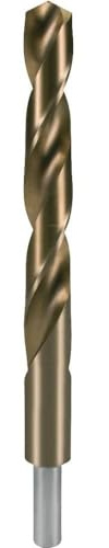 RUKO HSSE-Co 5 Twist Drill Bit with Reduced Shank, DIN 338, Type N, Gold Finish, 17.0 mm Diameter, 184 mm Length, R2005170