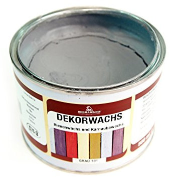 Shabby Chic Holz Wachs Dekorwachs Wachsfarbe 375ml (Grau 101)