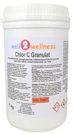 Chlor C Granulat - anorganisches Chlorgranulat mit ca. 70% Aktivchlor speziell für weiches Wasser 1,0 kg