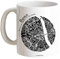 Tasse Bonn - Bürotasse Kaffeebecher farbige Stadtkarte Städtetasse - Personalisierte Geschenkidee für Kollegen Kollegin Architekt Richtfest Fernweh Heimweh