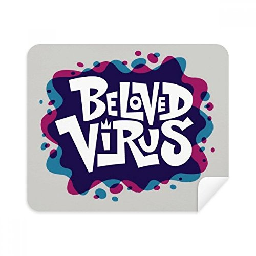 Graffiti Street Blau Rot Beloved Virus Handy-Display von Brillenputztuch 2 Wildleder Stoff