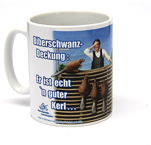 lustige Cartoon Keramik Tasse Becher Beruf Dachdecker ...Aber er bringt Mich noch um den Verstand!
