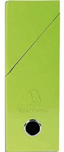 Exacompta 89923E Packung mit 5 Transferboxen Iderama aus laminiertem Karton, robust und strapazierfähig, 24 x 32 cm, Ideal für Ihre Dokumente in Format DIN A4, Rücken 90mm, anisgrün, 5 Stück