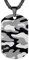 U7 Collier Herren Militärische Erkennungsmarke Camouflage Dog Tag mit 3mm/60cm Kette schwarz Edelstahl Anhänger Halskette einzigartiger Modeschmuck für Männer Jungen