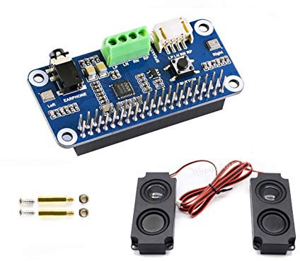 IBest WM8960 Hi-Fi Sound Card HAT Audio Module for Raspberry Pi Supports Stereo Encoding/Decoding Hi-Fi Playing/Recording Directly Drive Speakers to Play Music,I2S I2C Interface