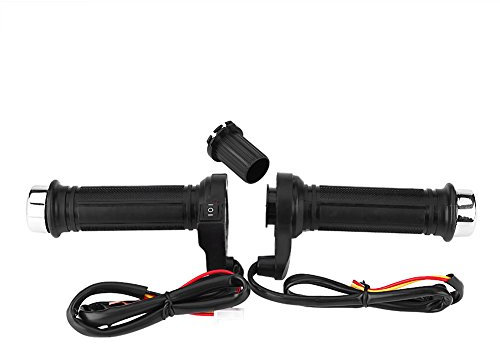 Keenso 1 Paar 7/8 Zoll Motorrad-Lenkergriffe, elektrisch beheizte Motorrad-Lenkergriffe Lenkerwärmer mit Abdeckungen und Hülse für Motorrad/Fahrrad/ATV Auto-Tuning