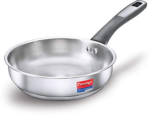 Prestige SS Platina Popular Fry Pan, 260 mm, Silver
