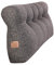 VERCART Grosse Kopfteil Gepolstert, Rückenkissen für Bett Sofa Couch, Keilkissen Rückenlehne, Groß Sofakissen, Lesenkissen Lendenkissen Bettkissen, Leinen Anthrazit 200x50x15cm