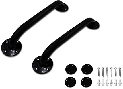 PEPE Mobility - Haltegriffe für Senioren 30 cm, Badewannen Haltegriff, Dusche, Toilette, Epoxidstahl, Schwarz