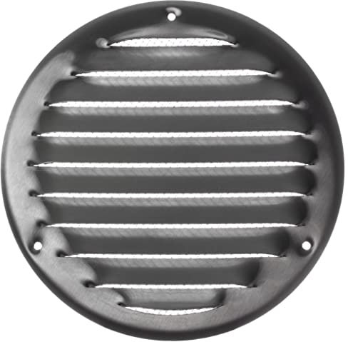 Ø 125mm Edelstahl Lüftungsgitter mit Insektenschutz - Metall Gitter für Belüftung - Abluftgitter