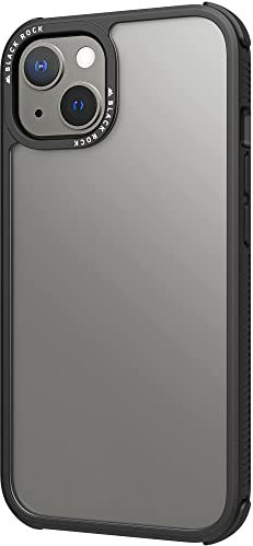 Black Rock - Hülle Robust Transparent Case Passend für Apple iPhone 13 I Handyhülle Transparent, Durchsichtig, Clear (Schwarz)