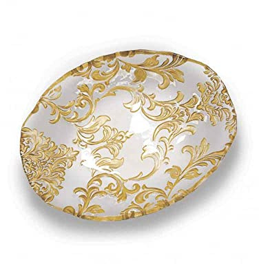 BRANDANI MARCA DAMASCO ORO COPPETTA IN VETRO 21CM