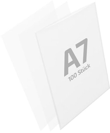 REIF Hamburg 17100 DIN A7 Sichthüllen transparent, 100 Stück aus PE Stärke 0,130 mm, dokumentenecht, Dokumentenhülle oben offen, Made in Germany