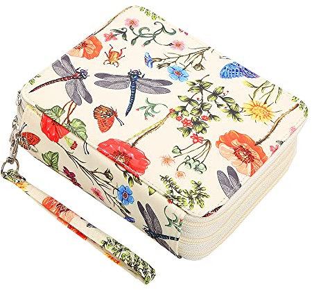 Lbxgap Federmäppchen mit 72 Fächern, weiß, Modern