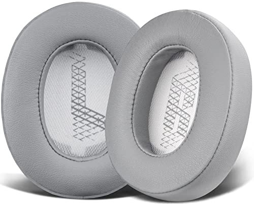 SOULWIT Professional Replacement Ear Pads for JBL Live 500BT/Live 500 BT Around-Ear Wireless Headphone, Earpads Cushions with Softer Protein Leather, Noise Isolation Foam - Grey