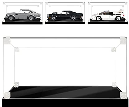 icuanuty Acrylmodell-Display-Box/Display-Vitrine für Display-Box Staubschutzhülle mit Sockel zur freien Aufstellung von Spielzeug 20 x 10 x 10 cm Universal Vier