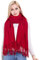 vimate Kaschmirschal und Schal, Winter Warm Rot Pashmina Kaschmir Schal Wrap für Frauen/Damen (DE-Rot)