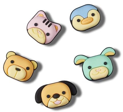 Crocs Jibbitz Charms, 3D Animal Friends 5 Pack