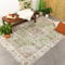 FRAAI | Home & Living Vintage Gartenteppich - Santo Medaillon Grün - Wetterfest - Polyester - Flachgewebe - Balkon, Garten/Terrasse - Terrasse - Rug