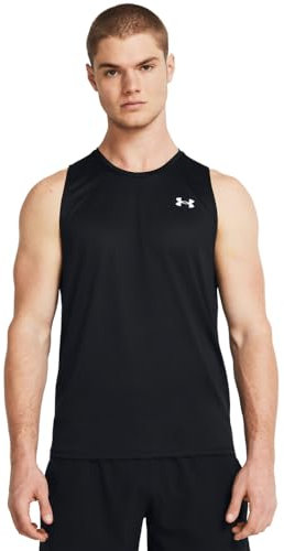 Under Armour Mens Tech Tank Top T-Shirt, Black / / White, XXL